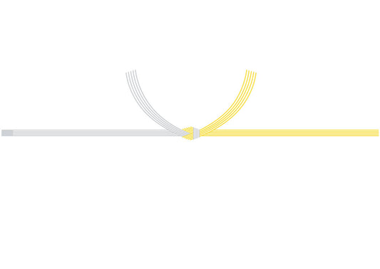 For funerals (yellow and white knotted)