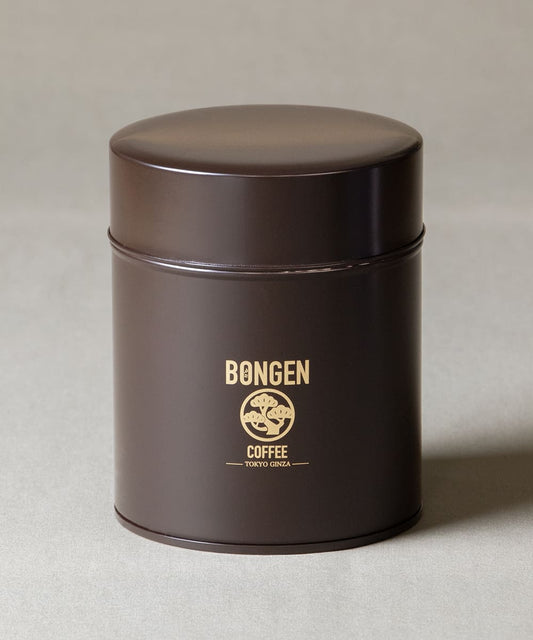 BONGEN コーヒー缶 ビーンズブラウン × ゴールド(220g)