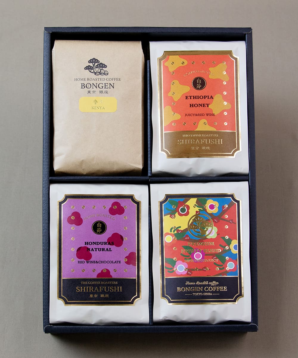 [贈品] BONGEN 輕度烘焙 4 種咖啡豆禮盒
